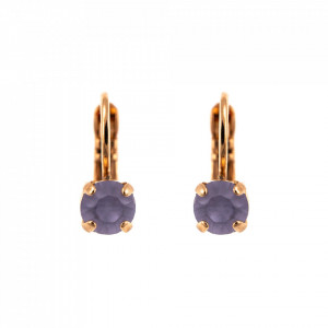 Cercei placati cu Aur roz de 24K, cu cristale Swarovski, Romance | 1425-37114RG6-Mov-5703