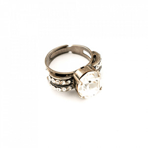Inel placat cu Argint 925, cu cristale Swarovski, On a Clear Day | 7123-001001SP-Transparent-7643