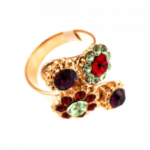 Inel placat cu Aur roz de 24K, cu cristale originale, Take my Breath Away | 7063/1-1156RG