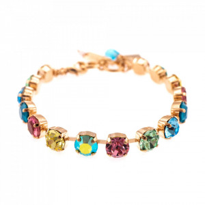 Bratara placata cu Aur roz de 24K, cu cristale Swarovski, Spring Flowers | 4252-2141RG-Multicolor-1484