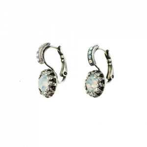 Cercei placati cu Argint 925, cu cristale Swarovski, Forever | 1160-5087SP6-Alb-5714