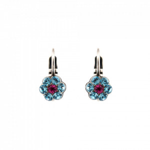 Cercei placati cu Argint 925, cu cristale Swarovski, Spring Flowers | 1166/1-2141SP6-Multicolor-5374