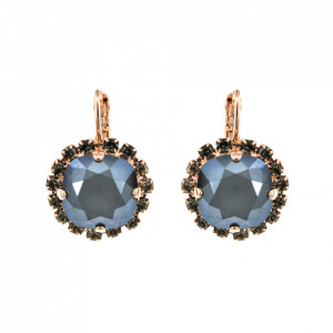 Cercei placati cu Aur roz de 24K, cu cristale Swarovski, Black Diamond | 1080/4-747RG6-Multicolor-1774