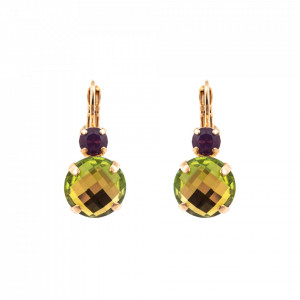 Cercei placati cu Aur roz de 24K, cu cristale Swarovski, Bohemian Rhapsody | 1037A-396222RG6-Mov-1474