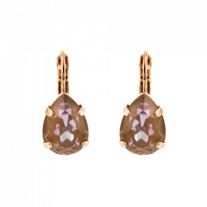 Cercei placati cu Aur roz de 24K, cu cristale Swarovski, Cappuccino DeLite | 1032/1-148RG6-Multicolor-1384