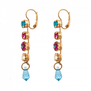 Cercei placati cu Aur roz de 24K, cu cristale originale, Memories of Montmartre | 1008/1-1146RG6