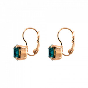 Cercei placati cu Aur roz de 24K, cu cristale Swarovski, Spring Flowers | 1440-229RG6-Multicolor-6334