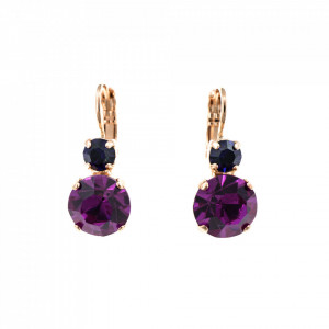 Cercei placati cu Aur roz de 24K, cu cristale Swarovski, Xenia - Odyssey | 1062-1091RG6-Multicolor-1594