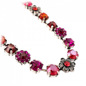 Colier placat cu Argint 925, cu cristale Swarovski, FireFly | 3068/4SO2-M2140SP-Rosu-6714