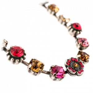 Colier placat cu Argint 925, cu cristale Swarovski, Twilight | 3504/2-1115SP-Multicolor-6754