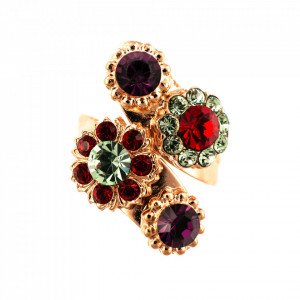 Inel placat cu Aur roz de 24K, cu cristale originale, Take my Breath Away | 7063/1-1156RG
