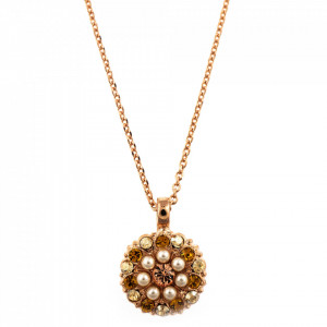 Pandantiv placat cu Aur roz de 24K, cu cristale originale, Guardian Angel - Breakfast at Tiffany’s | 5212-2010RG