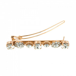 Agrafa de par placata cu Aur roz de 24K, cu cristale Swarovski, On a Clear Day | 9519-001001RG-Transparent-6595
