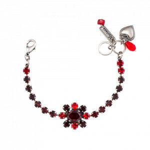 Bratara placata cu Argint 925, cu cristale Swarovski, Lady In Red | 4156/2-1070SP-Rosu-985