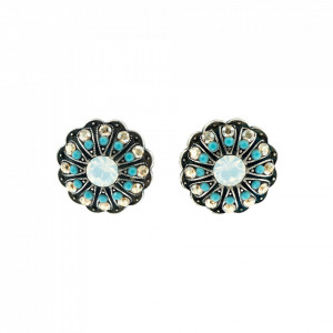 Cercei placati cu Argint 925, cu cristale Swarovski, Sapphire Sky | 1189-807SP2-Multicolor-5405