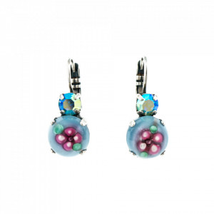 Cercei placati cu Argint 925, cu cristale Swarovski, Spring Flowers | 1062-202AB1SP6-Albastru-1595