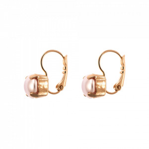 Cercei placati cu Aur roz de 24K, cu cristale Swarovski, Antigua | 1440-12132RG6-Roz-6075