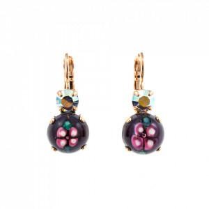 Cercei placati cu Aur roz de 24K, cu cristale Swarovski, Bohemian Rhapsody | 1062-2123RG6-Mov-1615