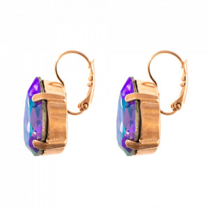 Cercei placati cu Aur roz de 24K, cu cristale Swarovski, Bohemian Rhapsody | 1098/5-200RG6-Mov-2135