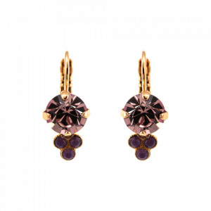Cercei placati cu Aur roz de 24K, cu cristale Swarovski, Bohemian Rhapsody | 1010-1072RG6-Mov-9155