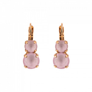 Cercei placati cu Aur roz de 24K, cu cristale Swarovski, Powder Rose | 1191-121121RG6-Roz-5465