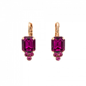 Cercei placati cu Aur roz de 24K, cu cristale Swarovski, Happy Days | 1009-502209RG6-Roz-1315