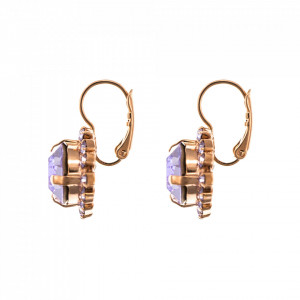 Cercei placati cu Aur roz de 24K, cu cristale Swarovski, Violet - Colors | 1137/1-371371RG6-Mov-2245