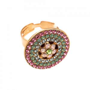 Inel placat cu Aur roz de 24K, cu cristale originale, Eternity | 7078/1-1028RG