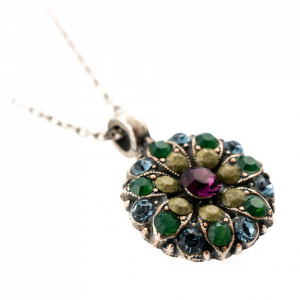 Pandantiv cu lant placat cu Argint 925, cu cristale Swarovski, Guardian Angel | 5212-1019SP-Multicolor-7125