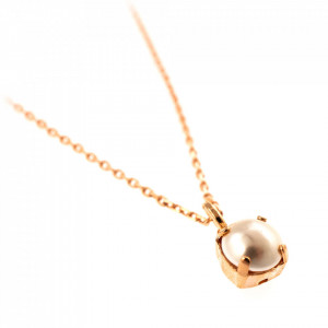 Pandantiv cu lant placat cu Aur roz de 24K, cu cristale originale, Take my Breath Away | 5440-139RG
