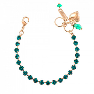 Bratara placata cu Aur roz de 24K, cu cristale originale, December Lucky Birthstone | 4000-229229RG