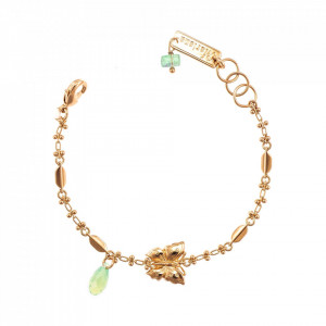Bratara placata cu Aur roz de 24K, cu cristale Swarovski, Fern | 4622-294RG-Verde-1196