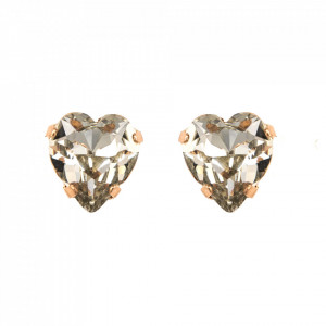 Cercei placati cu Aur roz de 24K, cu cristale Swarovski, Aura | 1100/2-001RG2-Transparent-1886
