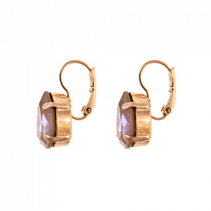 Cercei placati cu Aur roz de 24K, cu cristale Swarovski, Cappuccino DeLite | 1032/1-148RG6-Multicolor-1686