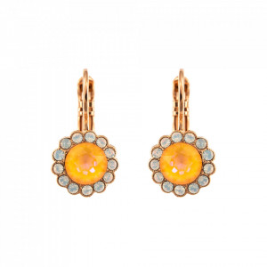 Cercei placati cu Aur roz de 24K, cu cristale Swarovski, Gardenia | 1133-1913RG6-Multicolor-2026