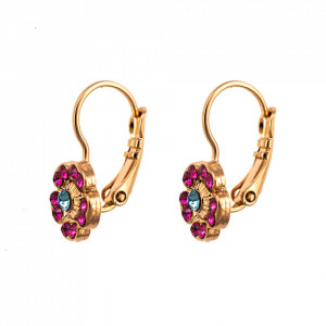 Cercei placati cu Aur roz de 24K, cu cristale originale, Memories of Montmartre | 1504/2-1146RG6