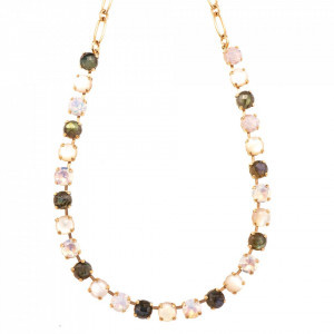 Colier placat cu Aur roz de 24K, cu cristale Swarovski, Seashell | 3252M-1006RG-Alb-6186