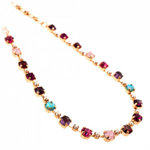 Colier placat cu Aur roz de 24K, cu cristale originale, Take my Breath Away | 3173/6-M1156RG