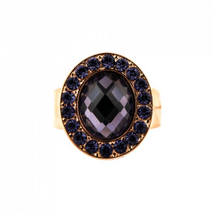 Inel placat cu Aur roz de 24K, cu cristale originale, La Dolce Vita | 7130-539539RG