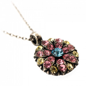 Pandantiv cu lant placat cu Argint 925, cu cristale Swarovski, Guardian Angel | 5212-323SP-Multicolor-7236