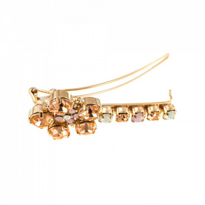 Agrafa de par placata cu Aur roz de 24K, cu cristale Swarovski, Tiara Day | 9404-2333RG-Multicolor-6577