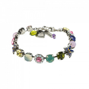 Bratara placata cu Argint 925, cu cristale Swarovski, Flower Power | 4063-M803SP-Multicolor-1237
