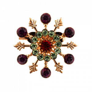 Brosa placata cu Aur roz de 24K, cu cristale originale, Take my Breath Away | 2007-1156RG6