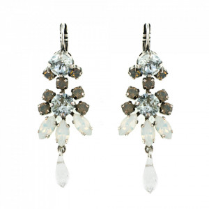 Cercei placati cu Argint 925, cu cristale Swarovski, Forever | 1529-1049SP6-Multicolor-6107