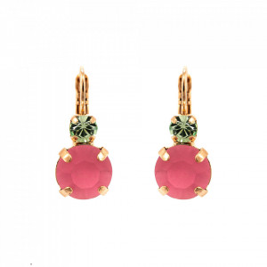 Cercei placati cu Aur roz de 24K, cu cristale Swarovski, California Dreaming | 1037-1067RG6-Multicolor-8507
