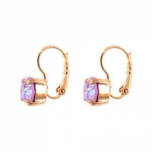 Cercei placati cu Aur roz de 24K, cu cristale Swarovski, Lavender | 1440-144RG6-Multicolor-6087