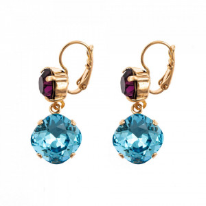 Cercei placati cu Aur roz de 24K, cu cristale Swarovski, Cotton Candy - The Sweet Life | 1326/0-144RG6-Multicolor-5787
