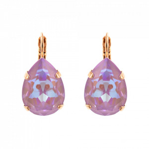 Cercei placati cu Aur roz de 24K, cu cristale Swarovski, Lavender | 1098/5-144RG6-Multicolor-1857