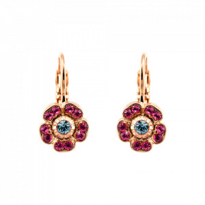 Cercei placati cu Aur roz de 24K, cu cristale originale, Memories of Montmartre | 1504/2-1146RG6