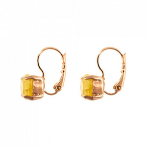 Cercei placati cu Aur roz de 24K, cu cristale Swarovski, Yellow Brick Road | 1440-84RRG6-Galben-6367